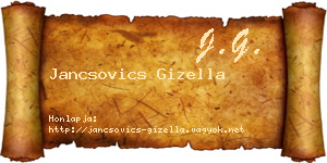 Jancsovics Gizella névjegykártya